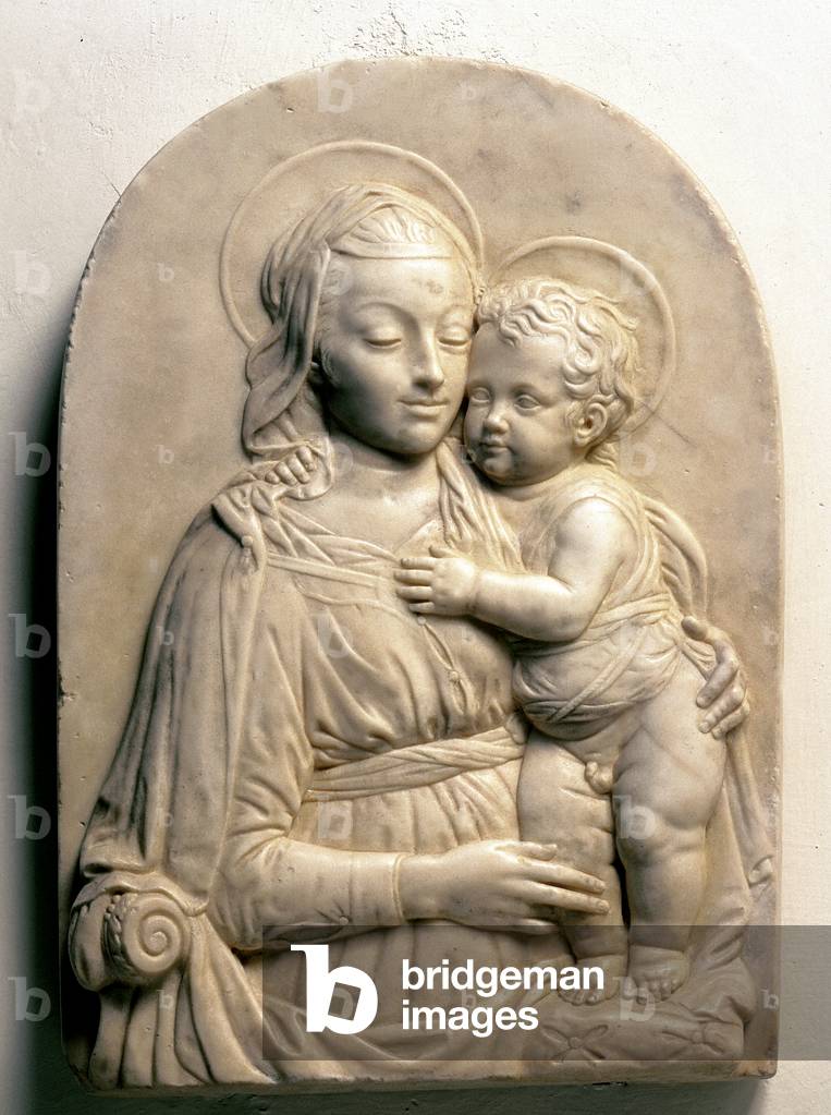 The Virgin with the Child. Marble lowrelief