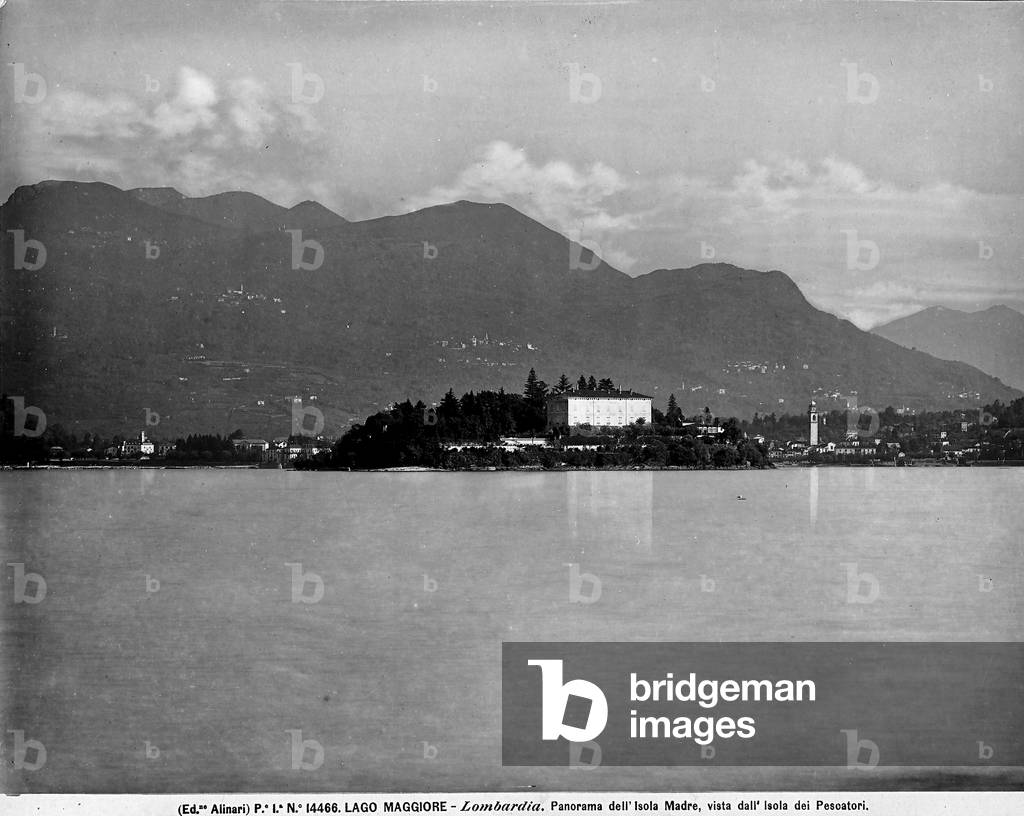 View of Madre Island, the largest of the Borromee islands on Lake Maggiore