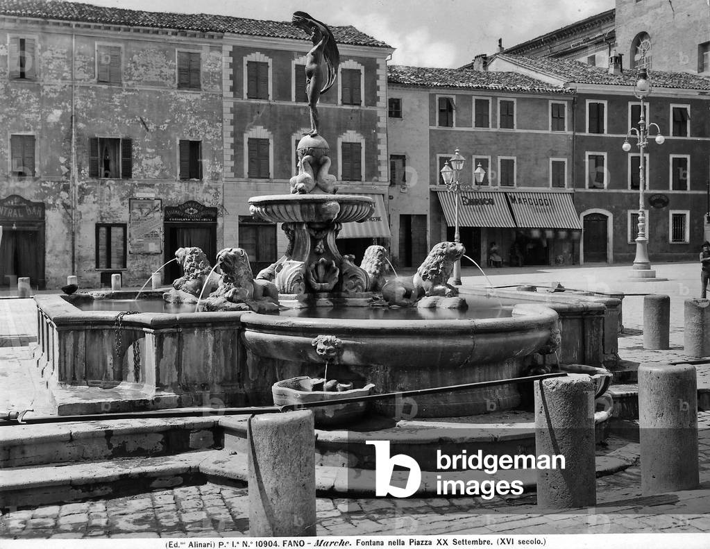 Fountain of Fortune (La Fontana della Fortuna) in Piazza of XX September in Fano.