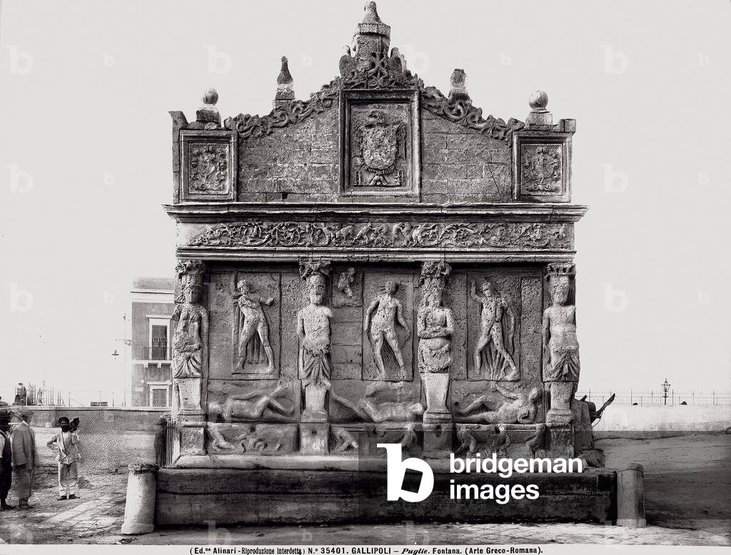 The Hellenistic fountain, located on the Seno del Canneto, in Gallipoli, Apulia