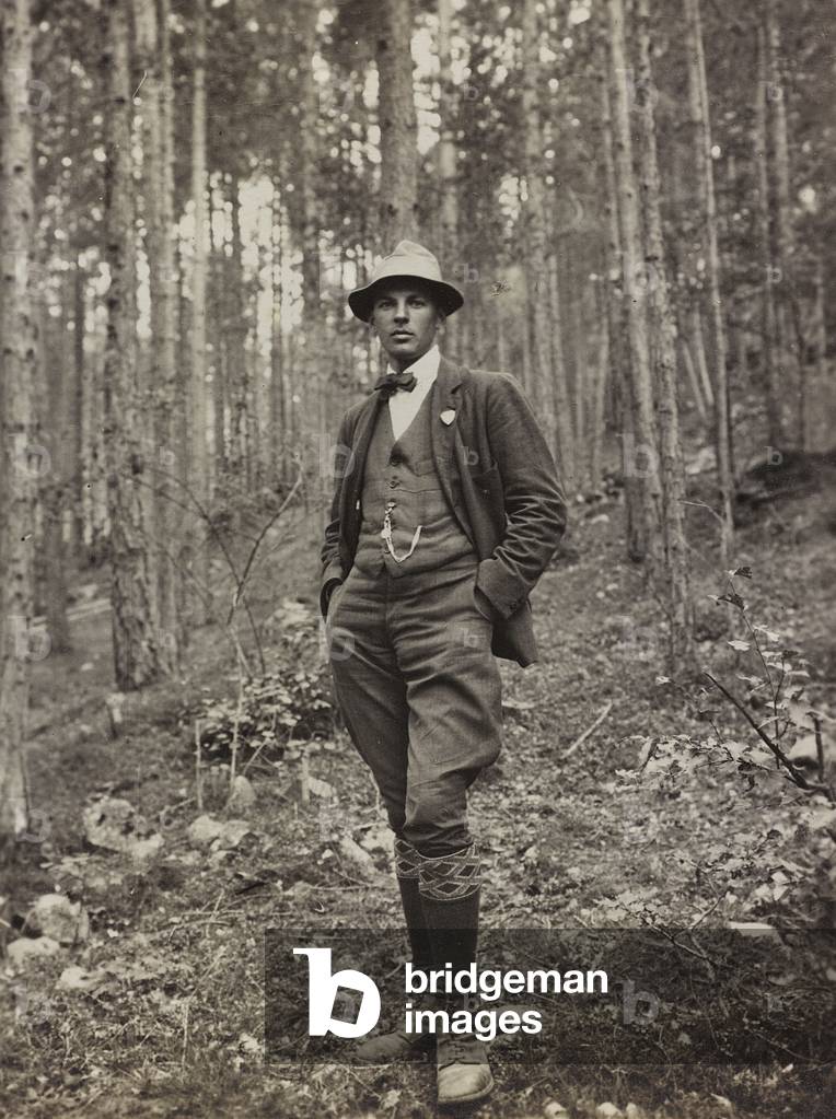 Portrait of a man in the mountains