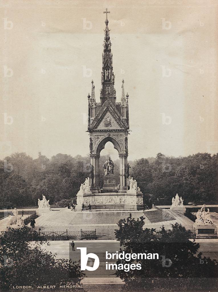The Albert Memorial in Kensington Gardens in London