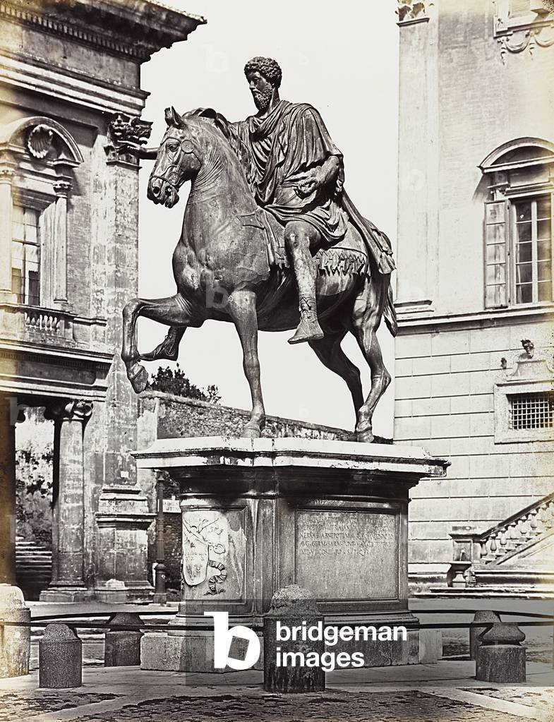 Equestrian statue of Marcus Aurelius, bronze, Piazza del Campidoglio, Rome