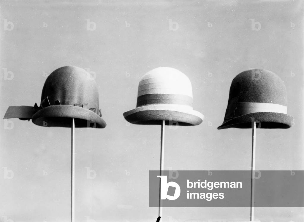 Three hats from the 30's (b/w photo)