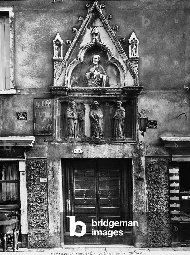 A XIV Century doorway on Via Garibaldi in Venice
