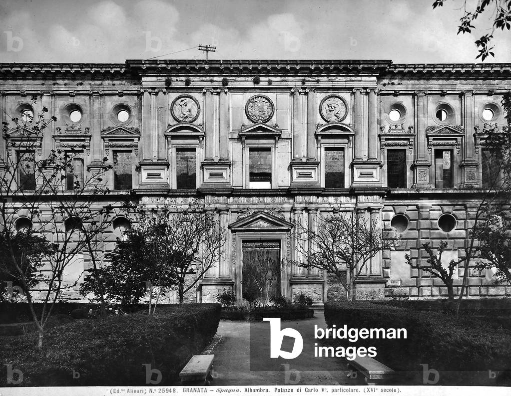 The Palace of Charles V inside the Alhambra complex, Granada.