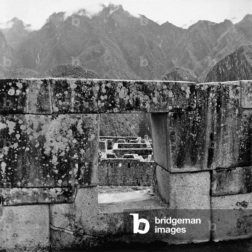 Ruins of the Lost City of the Incas, seen from an opening in the wall of the 