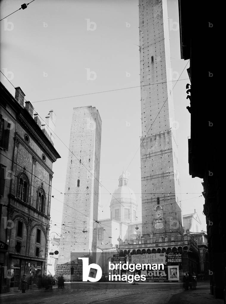 Publicity poster for Motta panettone, posted on a street in Bologna