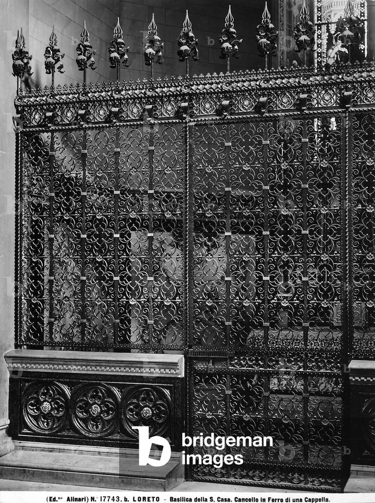The Iron Gate of one of the chapels of the Sanctuary of the Santa Casa in Loreto, near Ancona, Marche