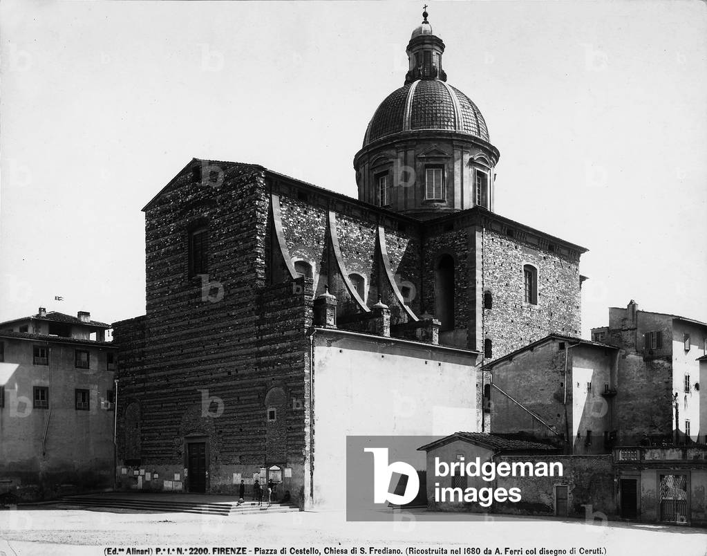 The Church of San Frediano, built from a design by the architect Cerutti, and completed with the elegant dome by Antonio Maria Ferri, in Florence
