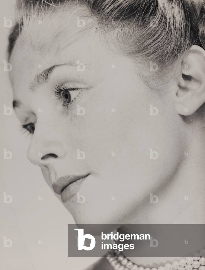 Female Portrait, Italy, 1940-50 (b/w photo)