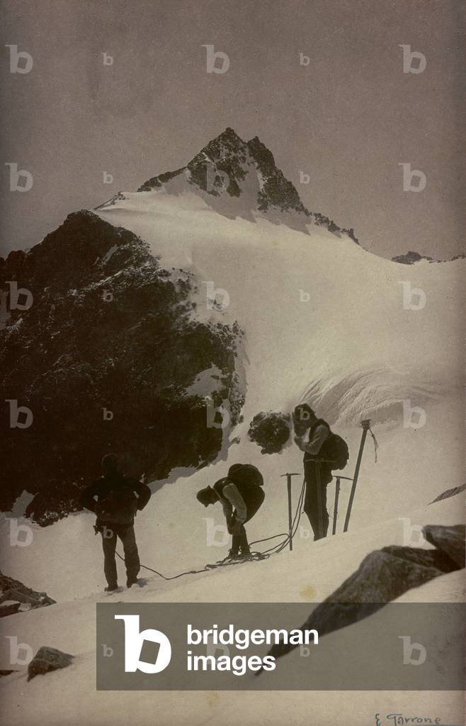 A group of hikers in the mountains
