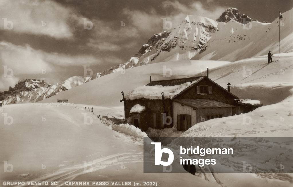 A cabin on Valles Pass, Province of Belluno