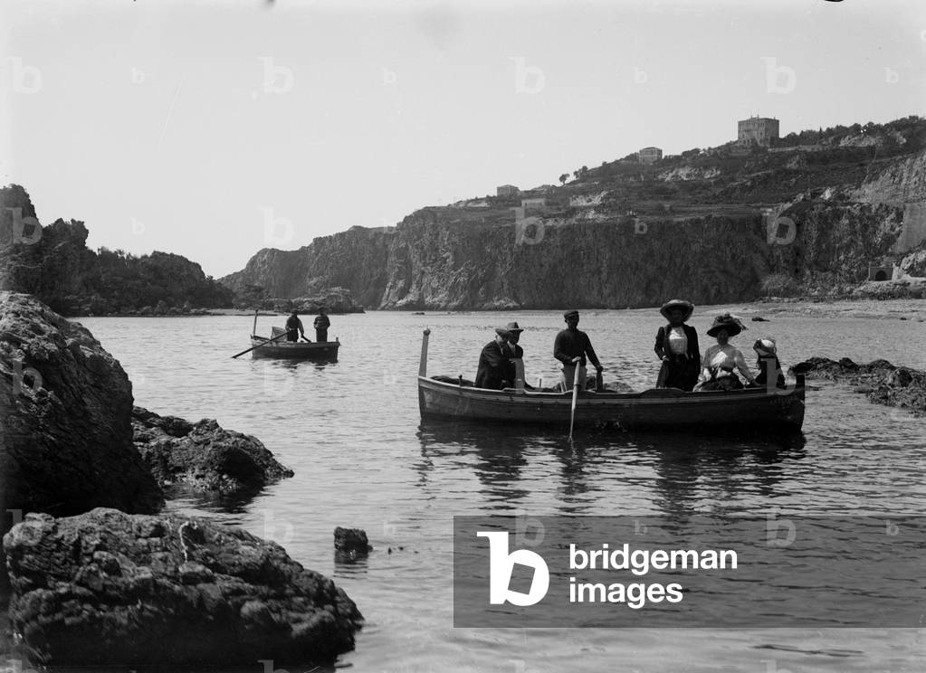 Group portrait on board of a boat
