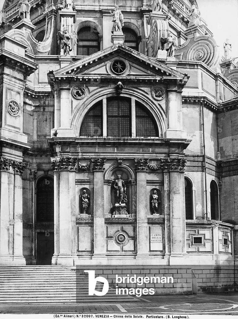 Detail of the church of Santa Maria della Salute in Venice