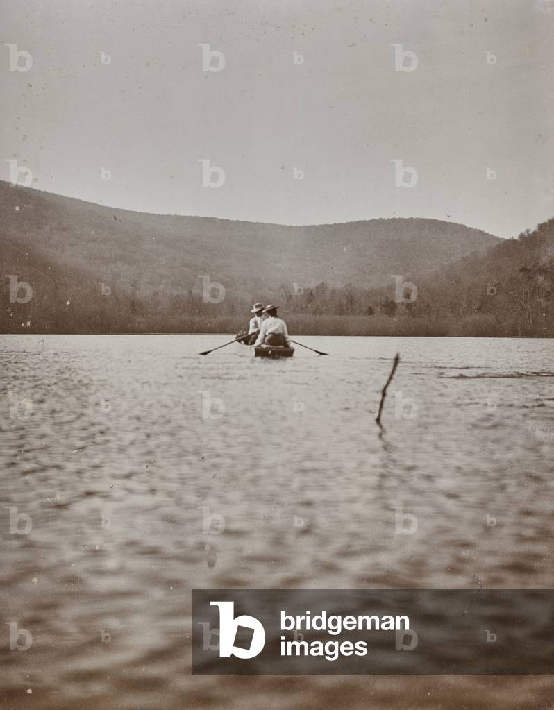 In a boat on Balsam Lake, 1903-1904 (print on double-weight paper)
