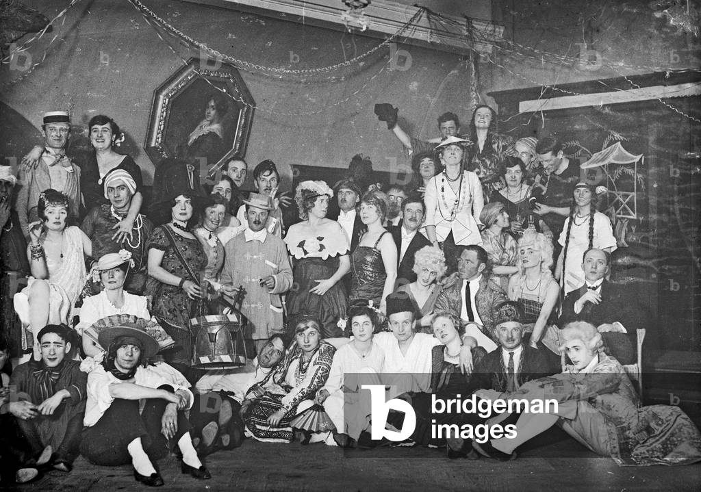 Group portrait in mask