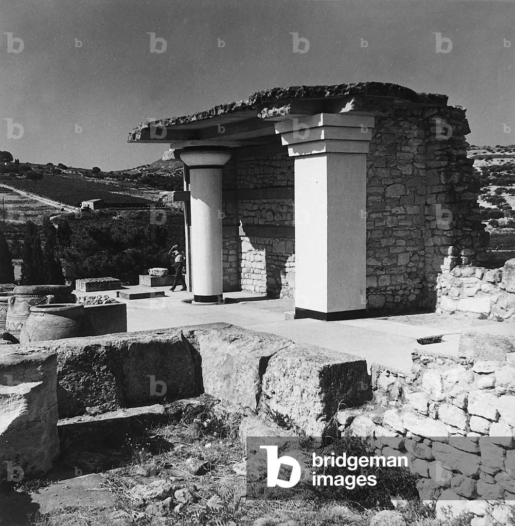 Remains of the Palace of Knossos, on the island of Crete, Greece