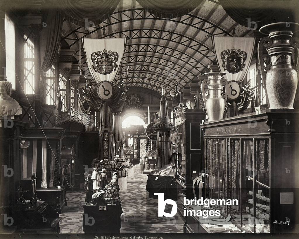 Vienna Universal Exhibition of 1873: inside view of the Swedish pavilion