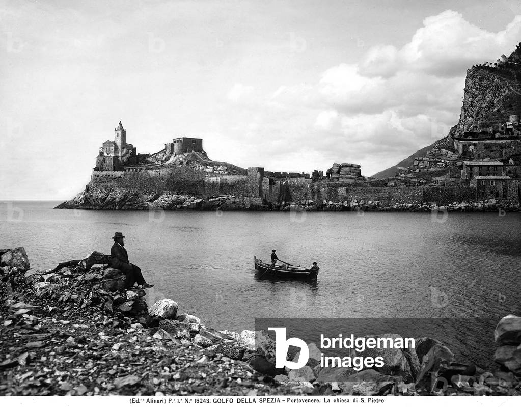Rocky promontory where the Church of San Pietro stands in Portovenere