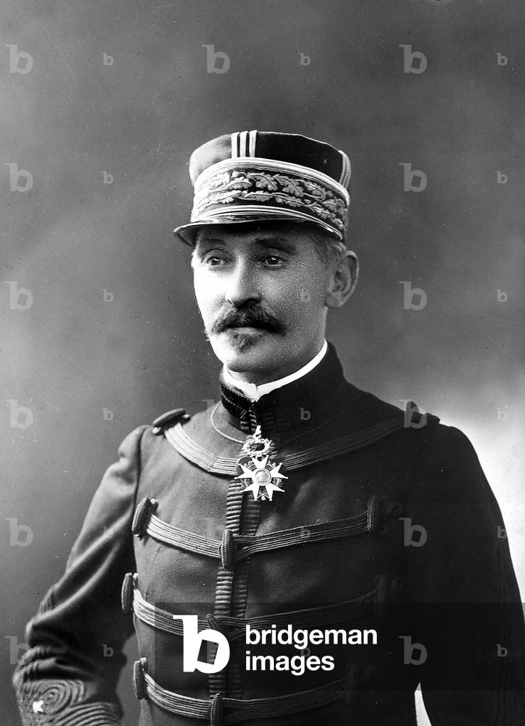 The image portrays H.E. Gen. Michel, ex-military governor of Paris. (b/w photo)