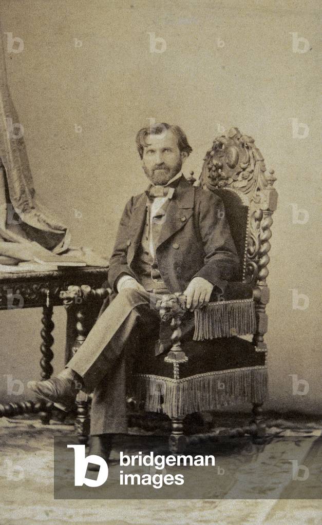 Full-length portrait of the Italian composer Giuseppe Verdi