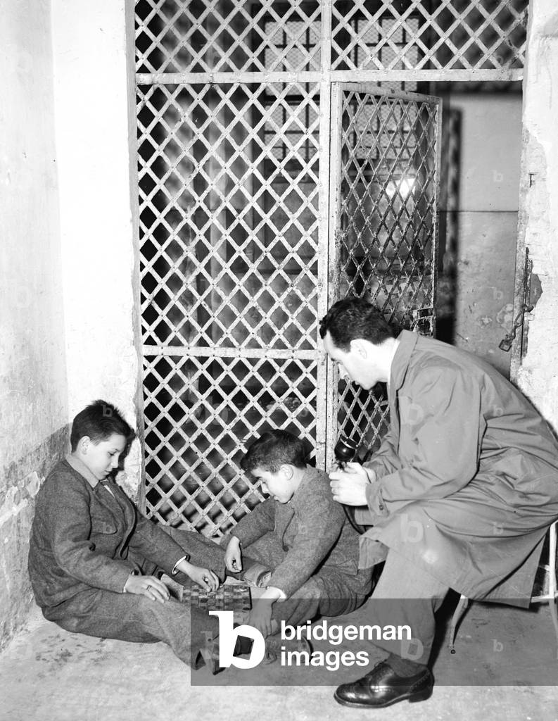 Juvenile prisoners, Rome, 1949 (b/w photo)