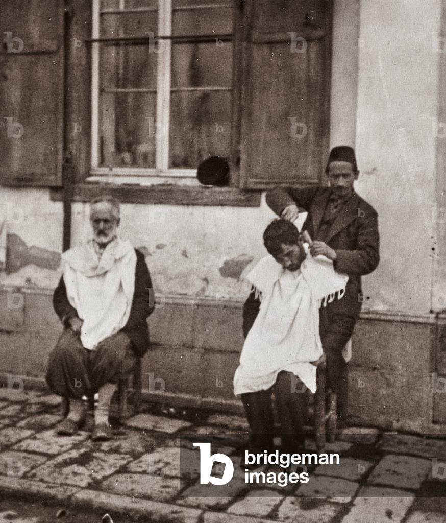 Barber, Izmir, 1904 (print on double-weight paper)