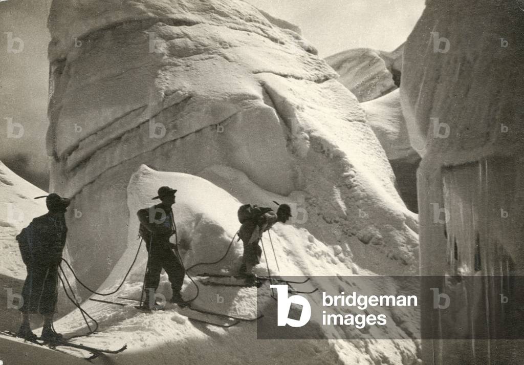 sports, mountain climbing, dolomites, seracs of the Marmolada, 1930 1940