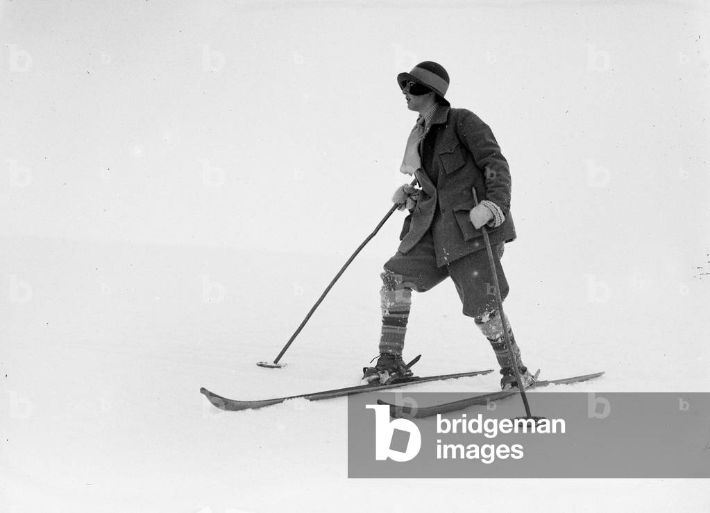 Skier on the ski slopes of Abetone