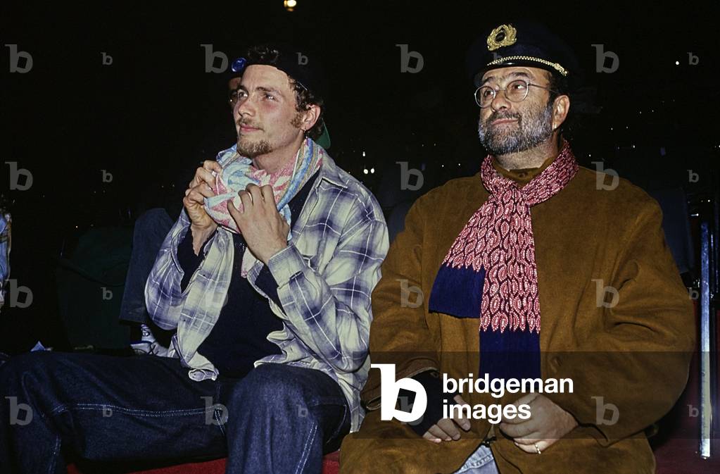The Italian singer Lucio Dalla with Jovanotti, c.1980 (photo)