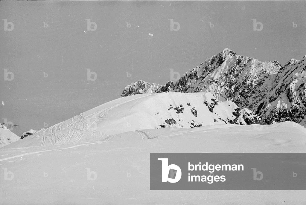 Snowy mountain landscape, Cortina d'Ampezzo