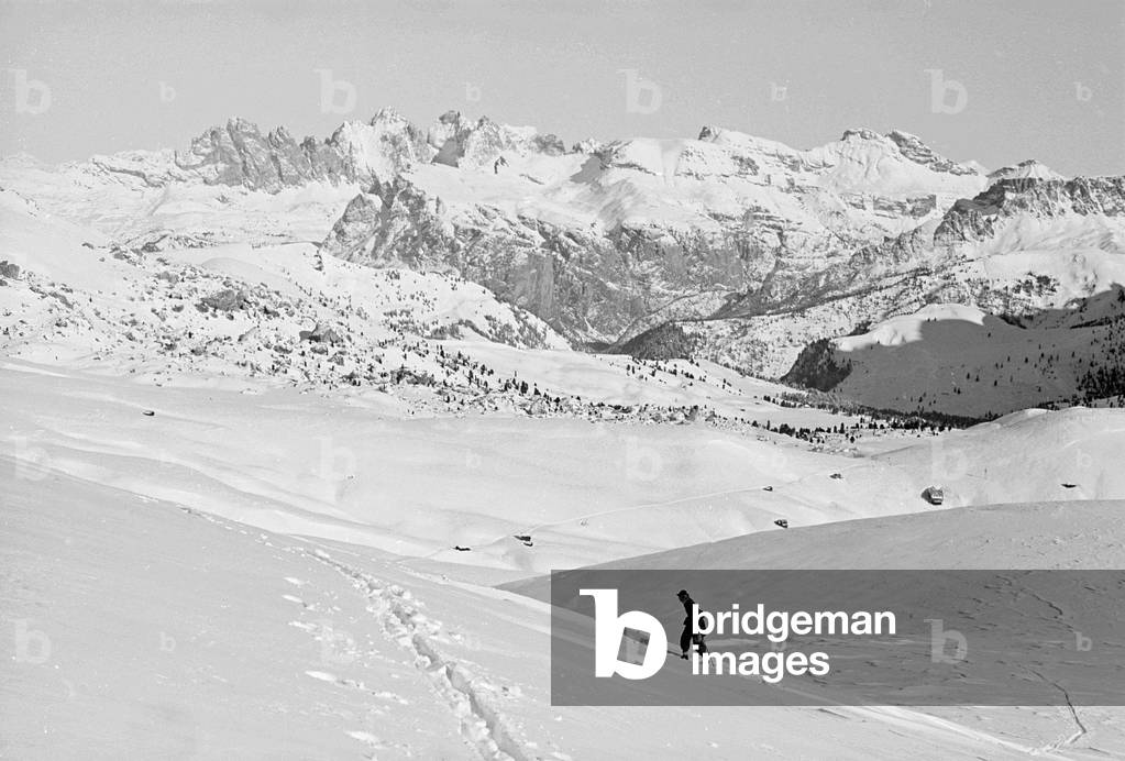 Snowy mountain landscape, Cortina d'Ampezzo