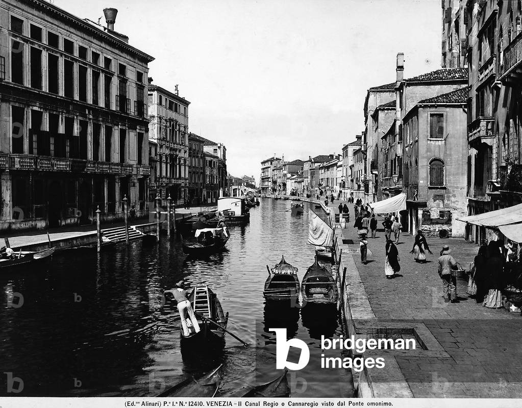 View of Cannaregio from the Ponte Cannaregio in Venice.