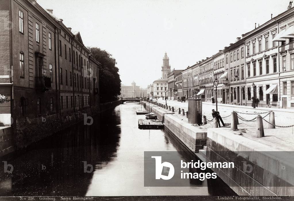 A canal running through the city of Goteborg, in Sweden