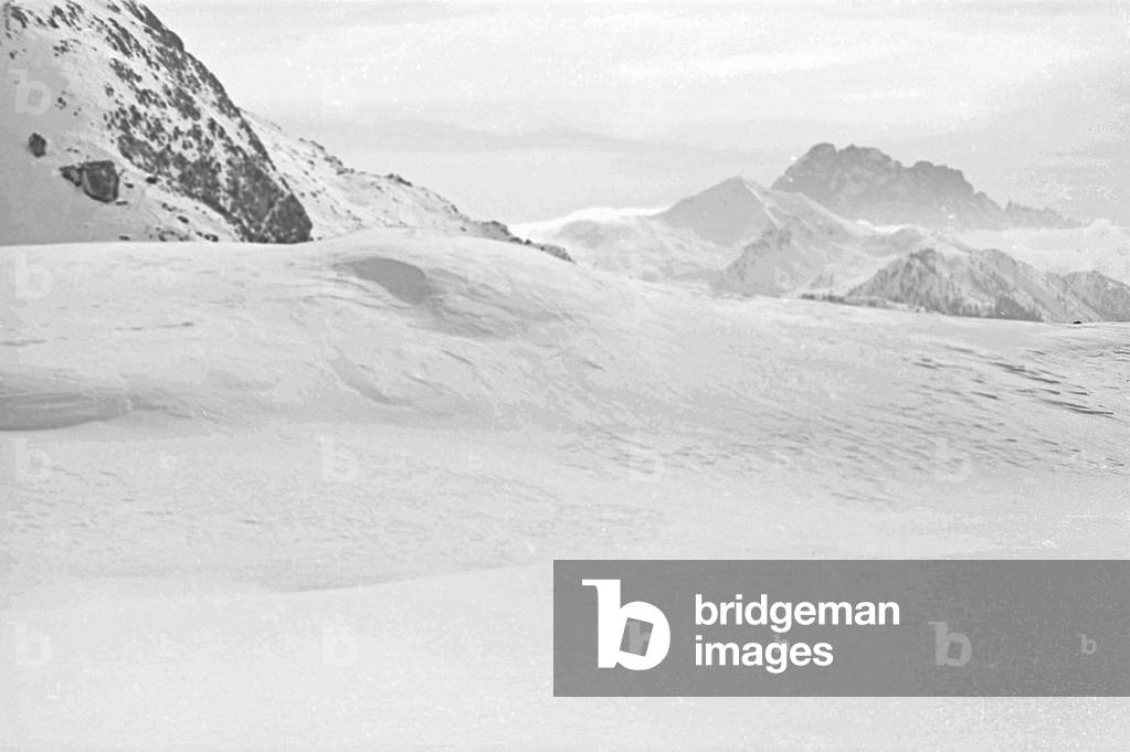 Snowy mountain landscape, Cortina d'Ampezzo