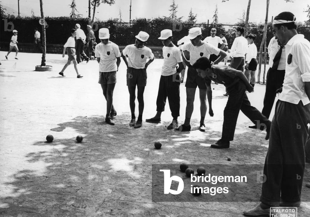 Young bocce players at the San Pietro international tournament