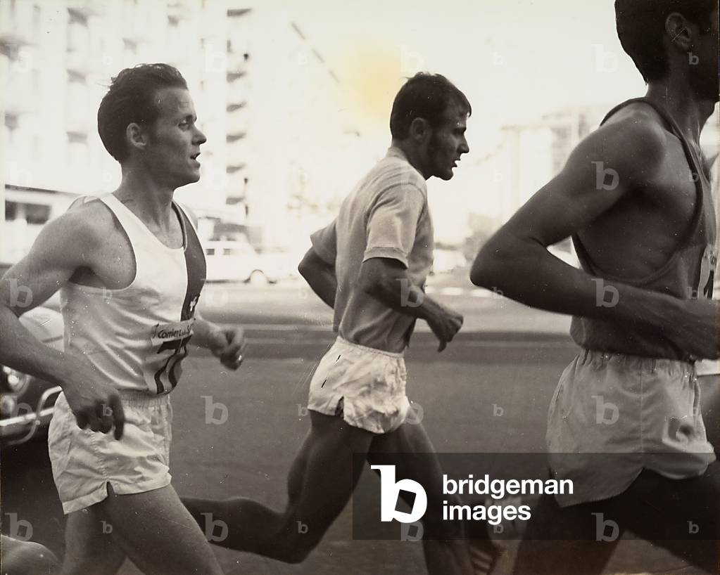 Some runners in a moment of the race at the 43rd Giro di Roma -International race, organized by the Corriere dello Sport and held in Rome on November 4, 1969