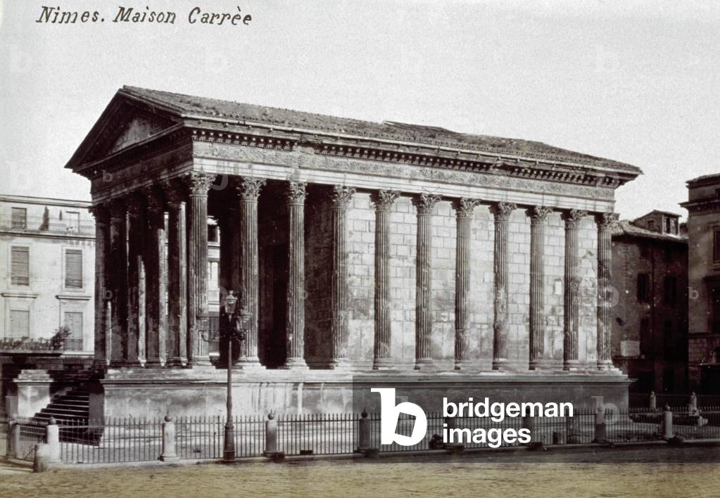 Exterior of the roman temple known as 'Maison Carré' in Nimes