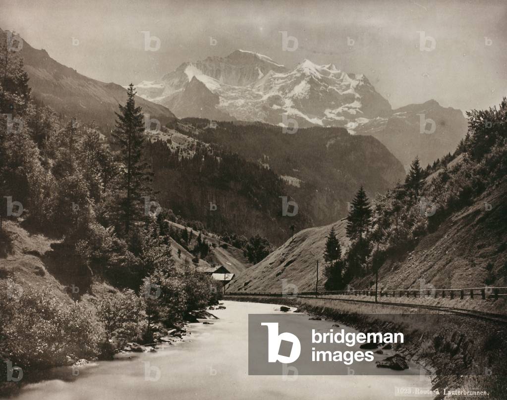 Alpine landscape near Lauterbrunnen