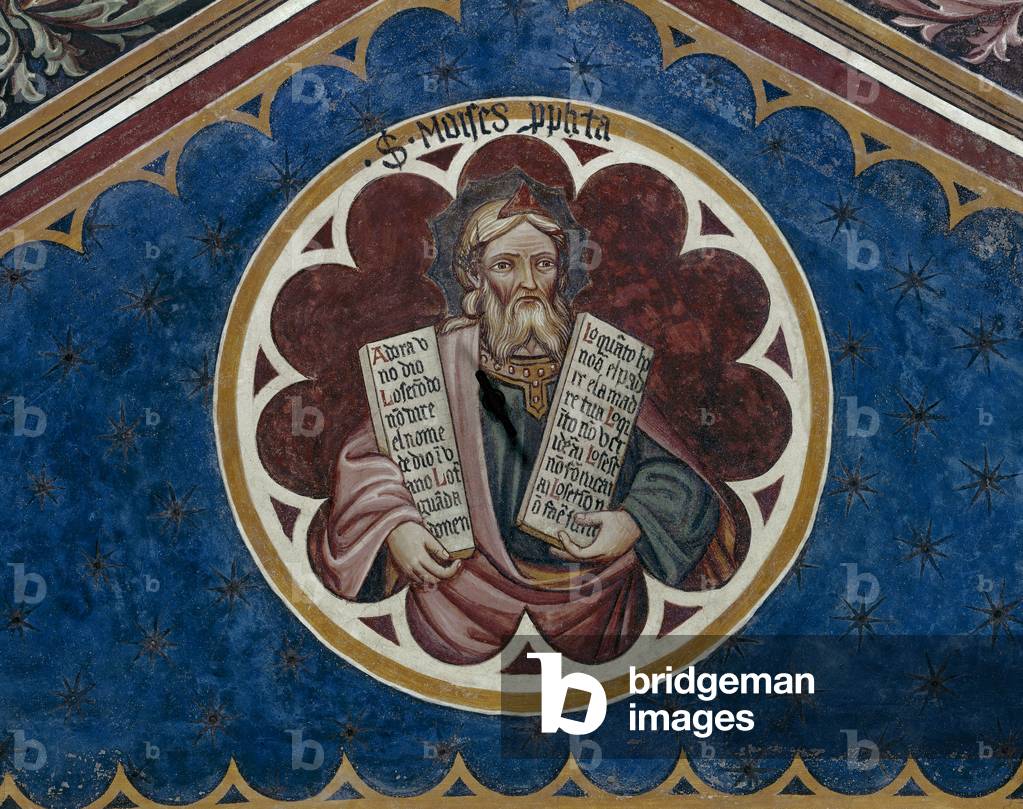 Moses, detail of the fourth span of the ceiling (fresco)