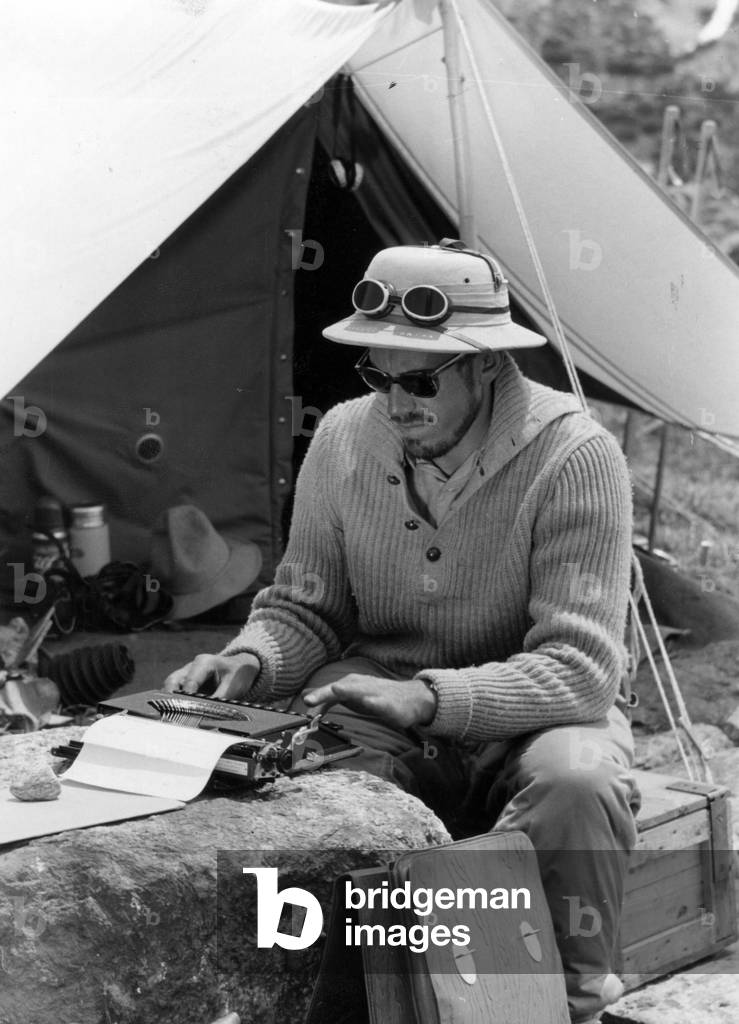 Portrait of Doctor karl Herrligkoffer organizer of the expedition on Nanga Parbat, Pakistan, 1953