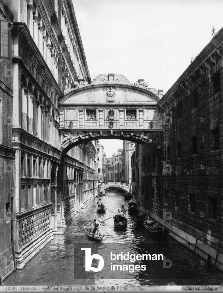 The Bridge of Sighs in Venice designed by Antonio Contin.