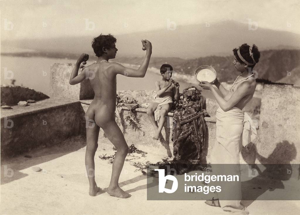 Arcadian composition with male nudes