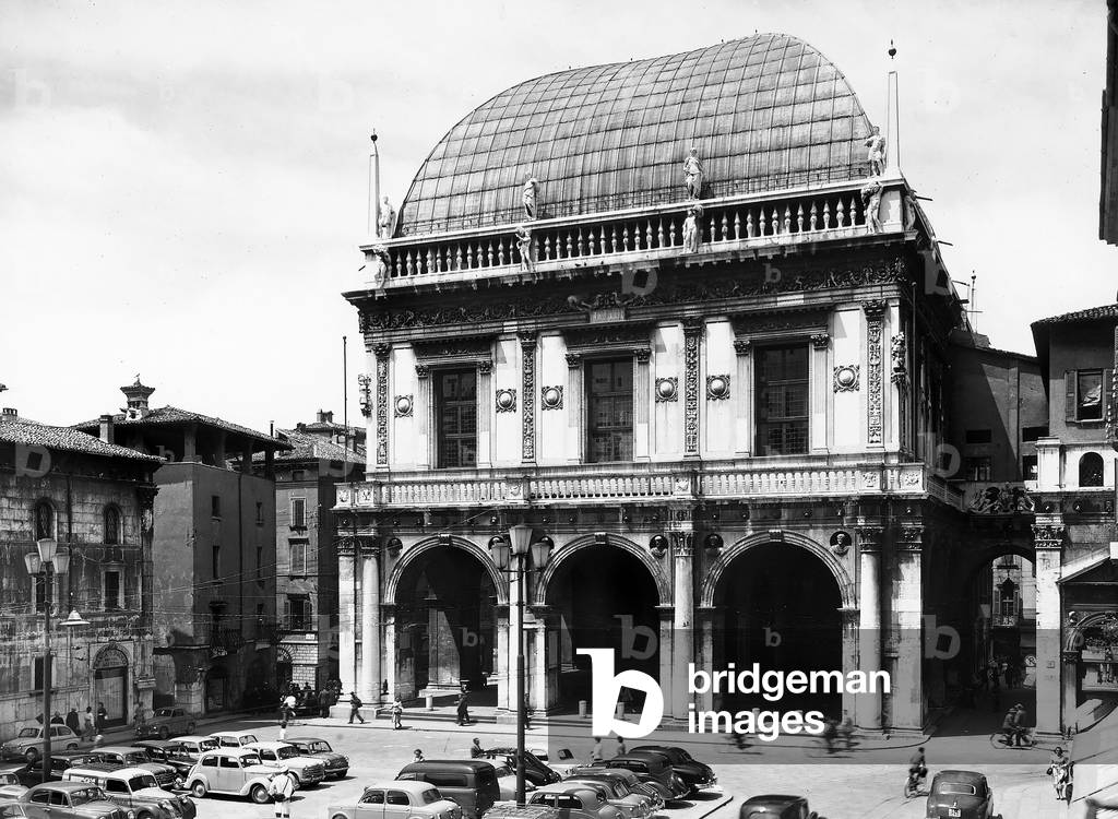 Palazzo del Municipio or della Loggia situated in the piazza of the same name in Brescia