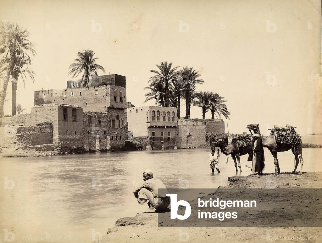 Arabian village,  1880 (print on double-weight paper)