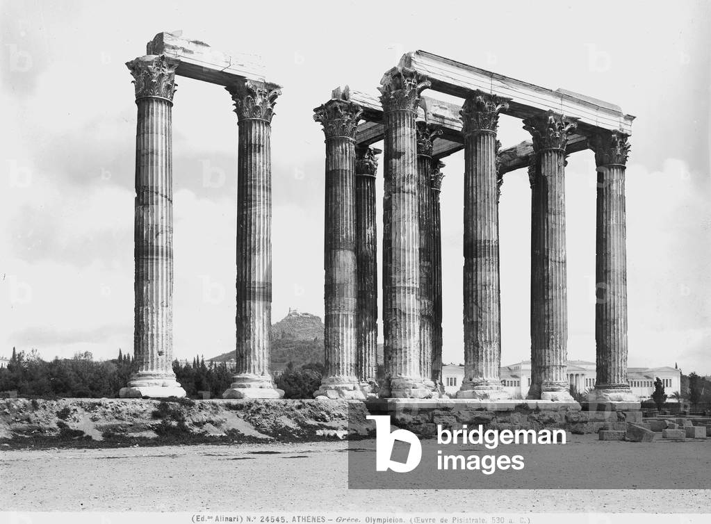 Olympieion, Corinthian temple dedicated to Olympian Zeus, Athens.