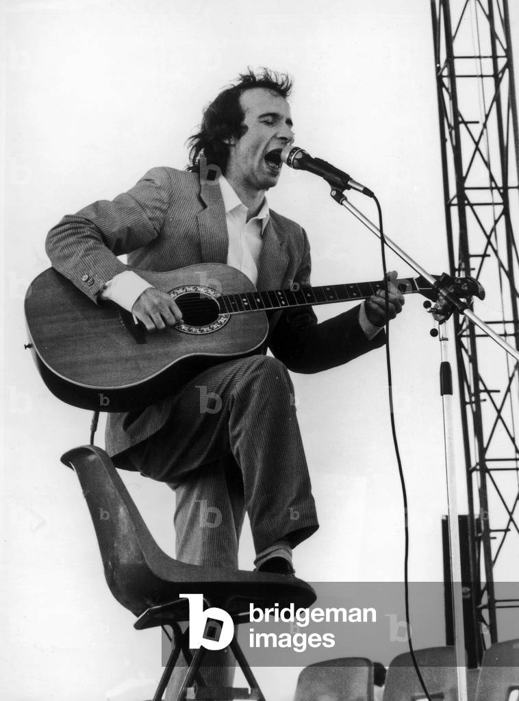 Roberto Benigni during a performance
