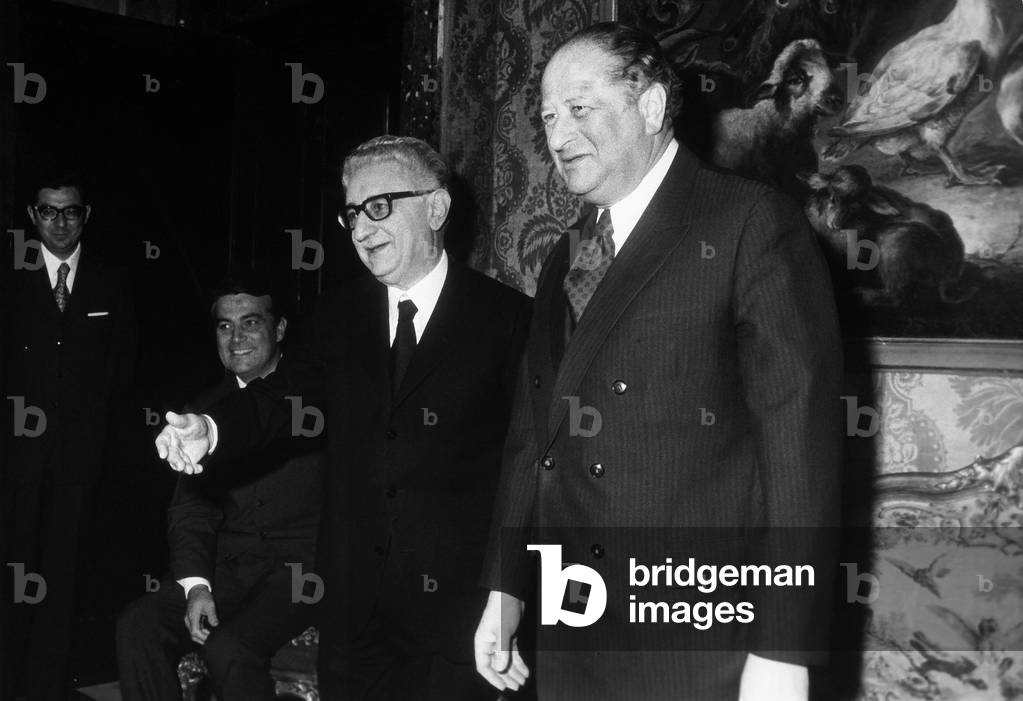 President Giovanni Leone together with the Austrian statesman Bruno Kreisky during an official visit.