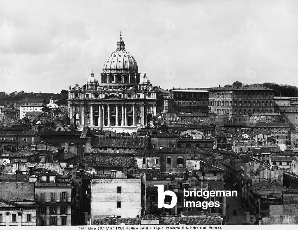 View of Rome with St.Peter's and the Vatican from Castel Sant'Angelo